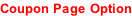 Coupon Page Option